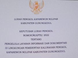 KEPUTUSAN LURAH PENGKOL NOMOR 32C/ KPTS/ 2022 TENTANG PENGELOLA LAYANAN INFORMASI DAN DOKUMENTASI DI